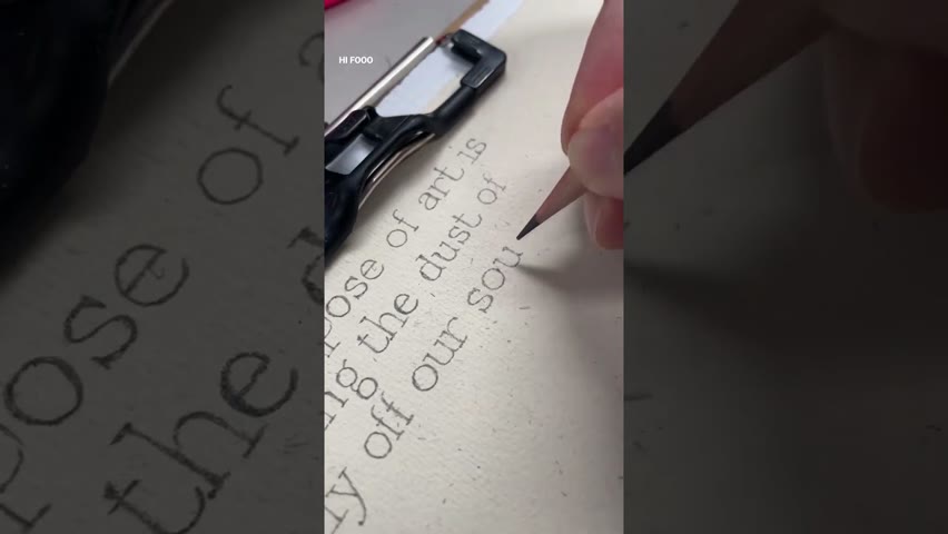 Calligraphy Lettering With A Pencil