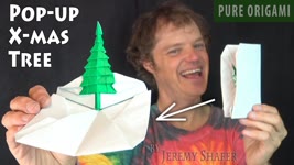 Origami Pop-up Christmas Tree with Fold-out Shadow!