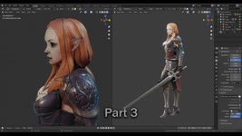 Knight girl modeling Blender time-lapse Part 3