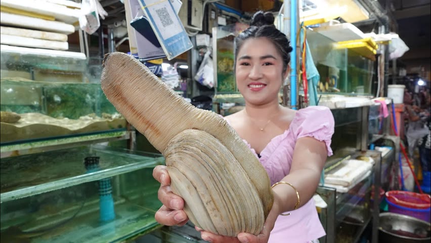 The first time I buy and cook Geoduck Clam / Geoduck calm recipe