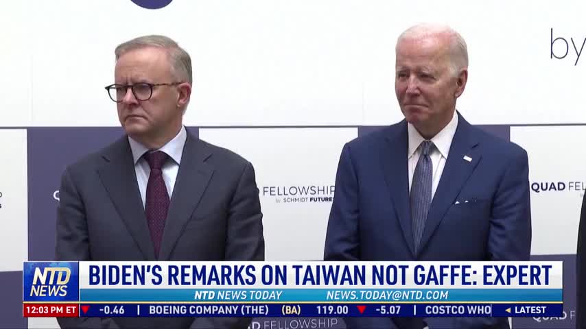 Biden's Remarks on Taiwan Not Gaffe: Expert