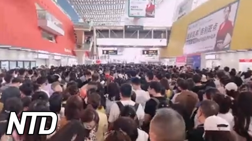 49 000 personer plötsligt inlåsta på mässa i Guangzhou | NTD NYHETER