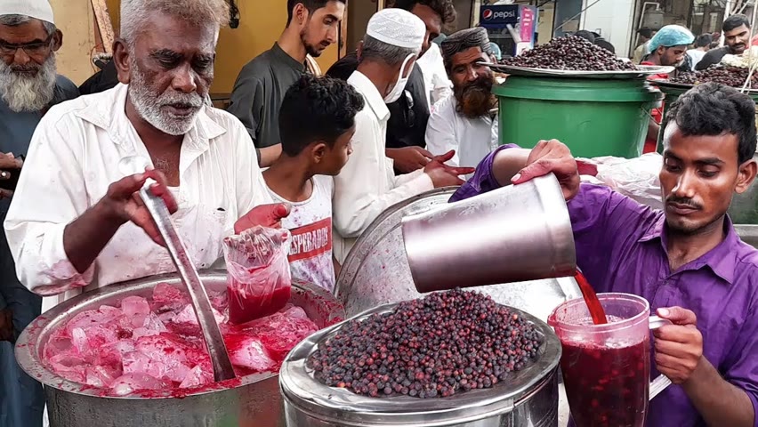 Falsa Sharbat | Refreshing Summer Street Drink | Phalsa Juice | Karachi Food Street
