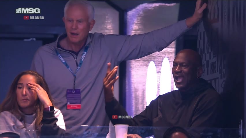 Michael Jordan's frustrated reaction to Kelly Oubre's shot 😕