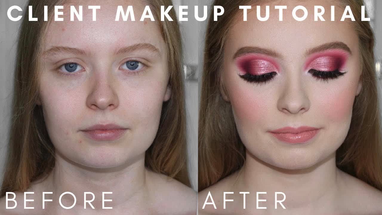 Pink Cut Crease Glam | Client Makeup Tutorial
