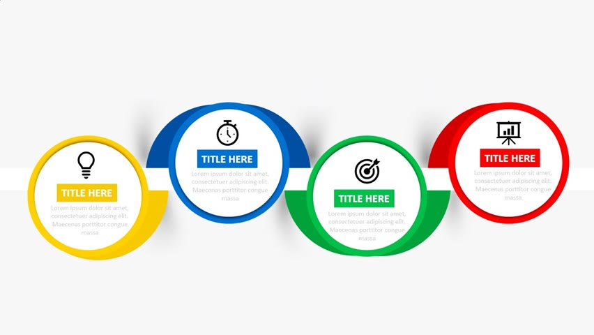 4 Circular Options Infographic Slide in PowerPoint