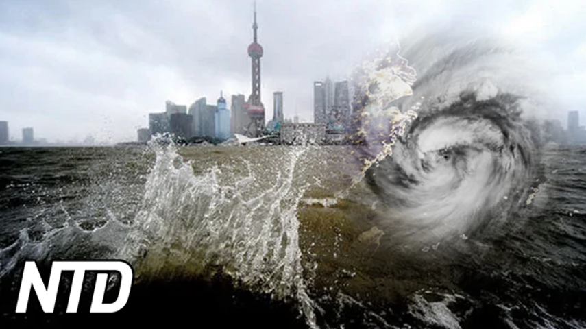 Tyfon drabbar Shanghaiområdet – 2 miljoner människor evakueras | NTD NYHETER