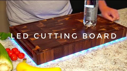 LED cutting board / chopping board. CNC Woodworking.