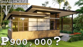 SMALL HOUSE DESIGN 53 SQM. | MODERN BAHAY-KUBO SMALL-BUDGET HOUSE | MODERN BALAI