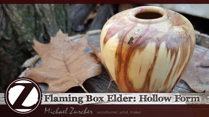 Flaming Box Elder Hollow Form