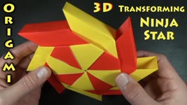 Origami 3-D Transforming Ninja Star designed by Ray Bolt