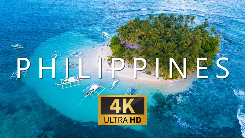 PHILIPPINES (4K UHD) Ambient Drone Film + Best Piano Music for Relaxing, Yoga, Cafe