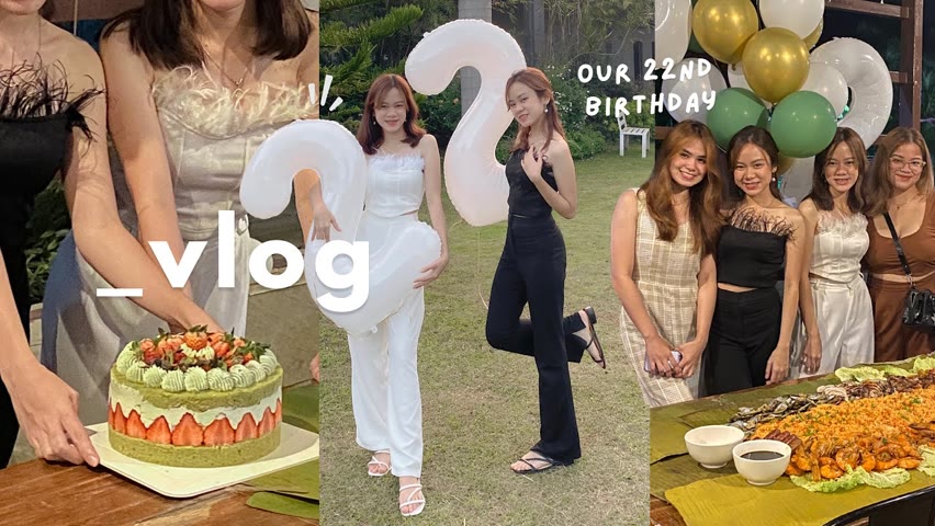 A vlog ⛅️: our 22nd birthday celebration, we made sushi bake for our birthday 🍰💗