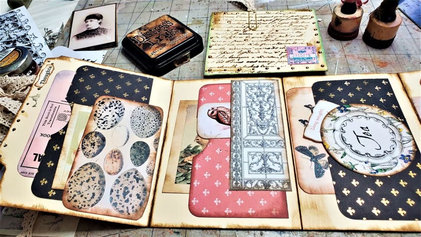 How to Make a File Folder Flip Down for Junk journals!:) Junk Journal Removable!! The Paper Outpost!