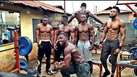 Hard In Real Street Gym African Bodybuilders Training Anywhere Anytime Anything