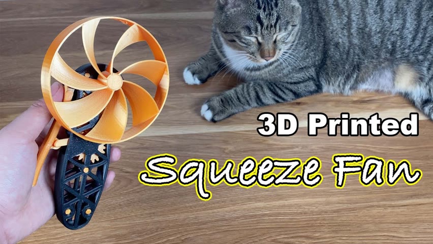 3D Printed Squeeze Fan😮‍💨💨💨