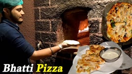 Domino's Pizza Making | Tandoori Pizza on Wood Fire in Clay Mud | Bhatti Pizza Street food Karachi