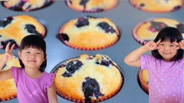 Easy Blueberry Muffins Recipe 瑪芬簡單做法 “Ellie & Emma's Cooking Journey"