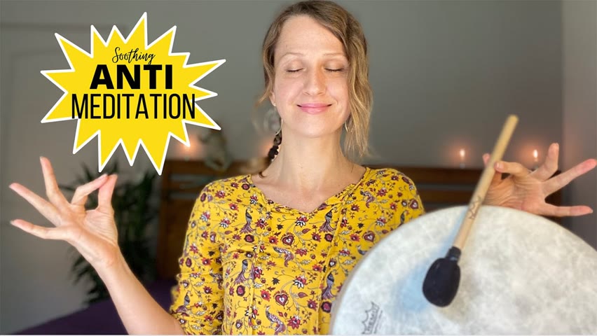 ANTI MEDITATION For Anxiety: Can’t Sleep? Shamanic Drumming ASMR | Non Duality