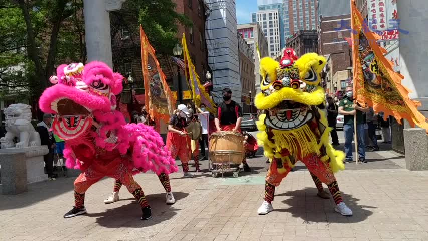 6/5 Chinatown lion dance to celebrate reopening - 華埠舞獅迎復甦