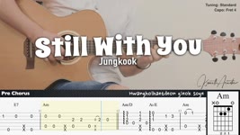 Still With You - Jungkook | Fingerstyle Guitar | TAB + Chords + Lyrics