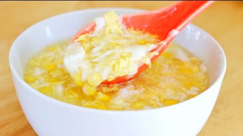 Sweet Corn Egg Drop Soup Recipe #Shorts "CiCi Li - Asian Home Cooking Recipes"