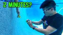 How Many Rubik's Cubes Underwater Solve? (Pyraminx)