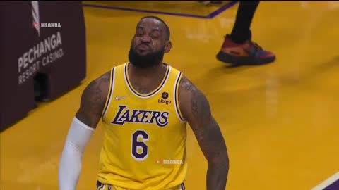 LeBron telling the Kings bench "I'm a motherf*** problem" after a clutch and-1