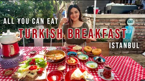 All You Can Eat Turkish Breakfast | Asian Side of Istanbul, Turkey