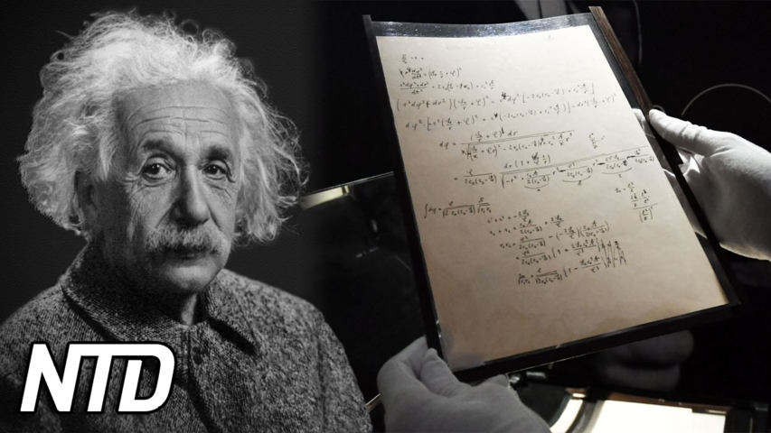 Einsteins manuskript såldes för 118 miljoner på auktion i Paris | NTD NYHETER