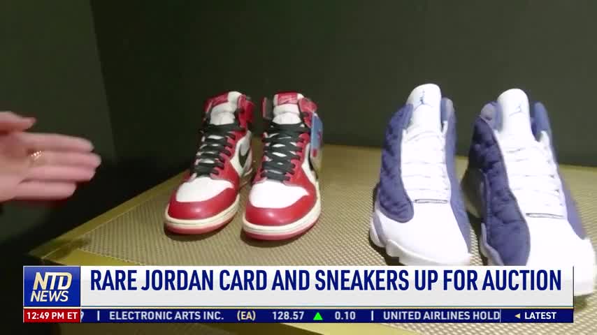 Rare Jordan Card and Sneakers Up For Auction