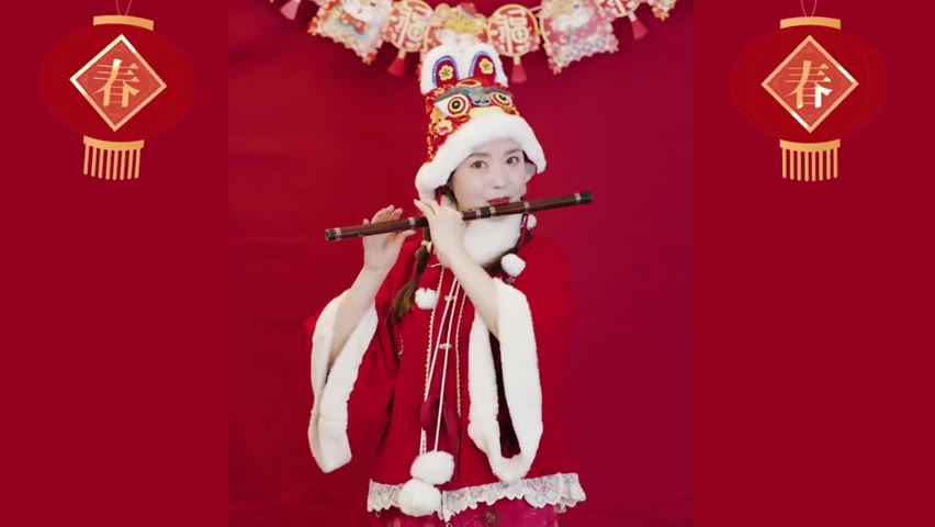 【董敏笛子】送你一首《恭喜恭喜》，祝你新的一年万喜常伴！Gong Xi Gong Xi - Chinese New Year song | Dongmin Dizi cover