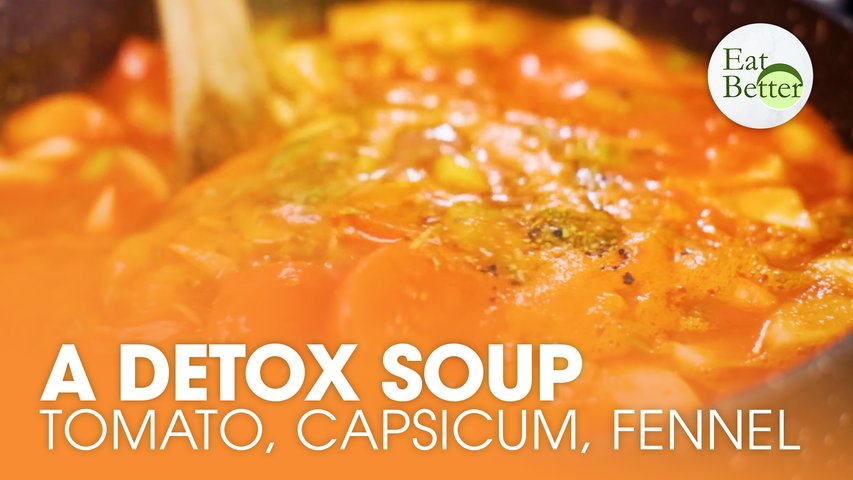 A Classic Detox Soup: Tomato, Capsicum, and Fennel