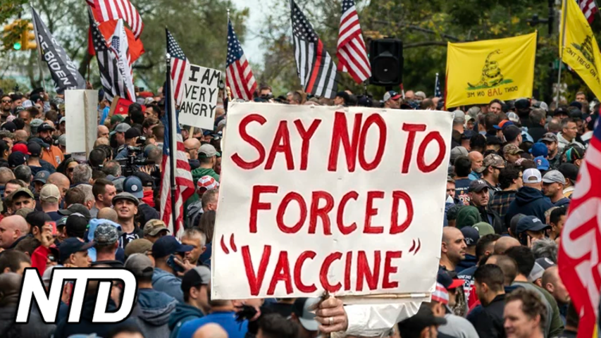 Tusentals demonstrerar mot vaccinpass i London | NTD NYHETER