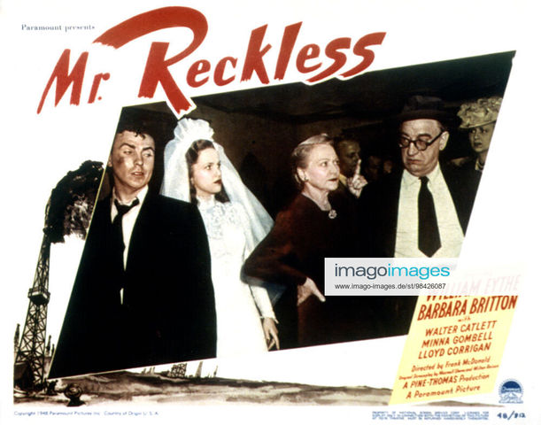 Mr. Reckless (1948) ROMANCE, ADVENTURE