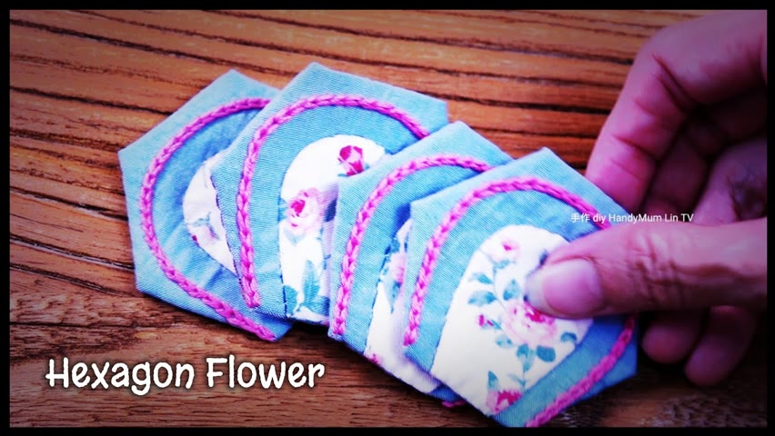 How To Sew A Hexagon Flower ┃Super Lovely Patchwork Idea