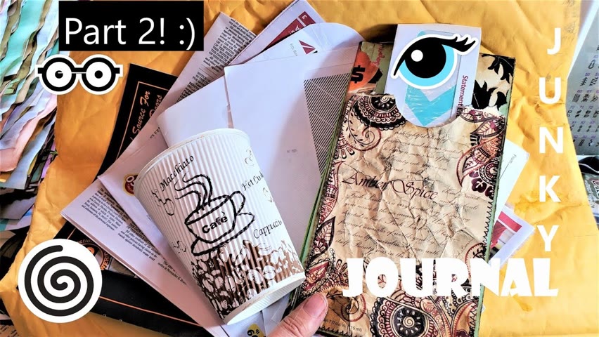 MAKE A JUNK JOURNAL from REAL JUNK?! THE TUTORIAL! Pt 2! The Paper Outpost! :) 3 Part Series