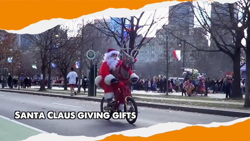 Santa Claus giving gifts