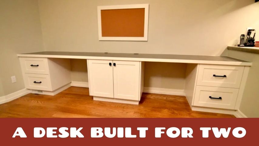 A Desk Built for Two, Custom Built in Desk