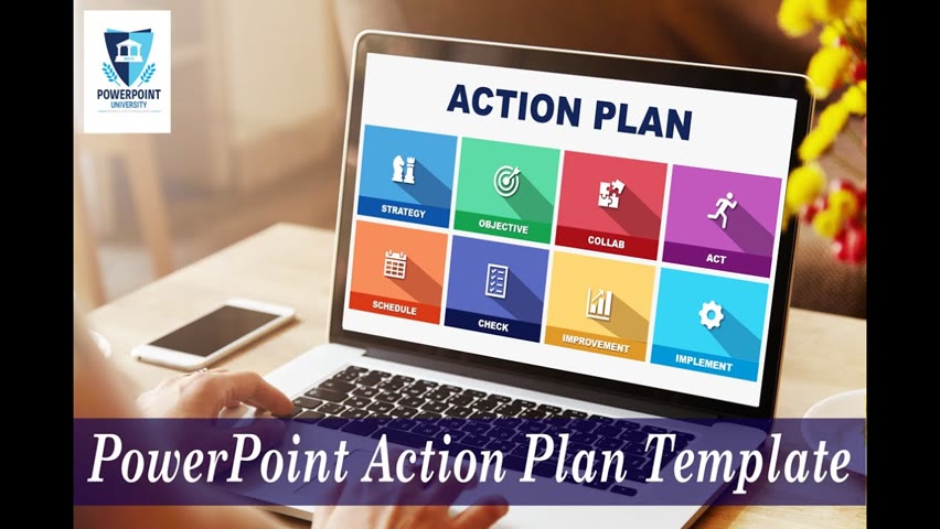 Create Action Plan Template in PowerPoint. Tutorial No. 923