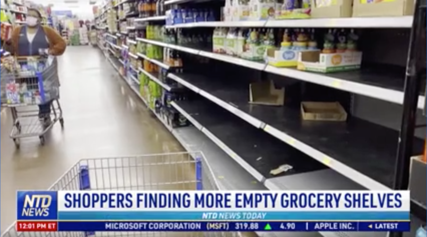 Shoppers Finding More Empty Grocery Shelves