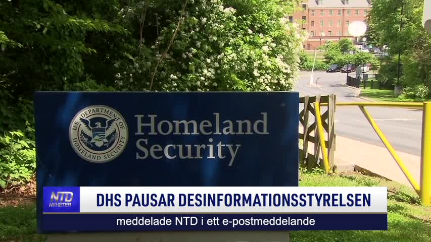 DHS pausar desinformationsstyrelsen | NTD NYHETER