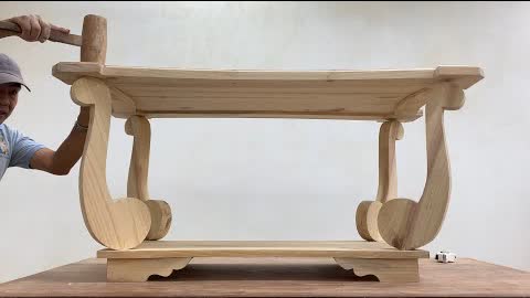 Making a 2-FlOORS GARDEN TEA TABLE With Unique Design - Woodworking