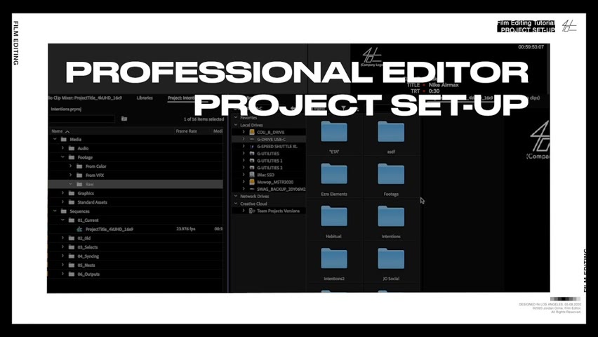 How To Set-Up Your Project in Premiere Pro or any software! (Free Project Template)