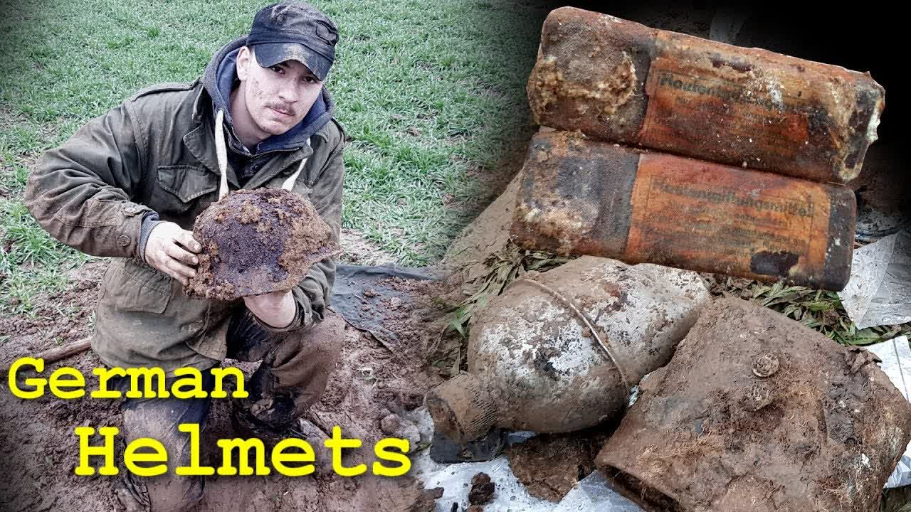Metal Detecting WW2 - German Helmets and Much More Found!! [ HUGE WWII DUMP DISCOVERED ] - PART 3