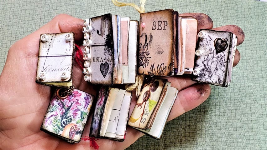 Easy Way to Make TINY TRINKET JUNK JOURNALS! So Darned Cute! Make a Ton! The Paper Outpost! :)