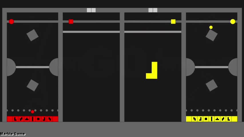 Tetris 01 - Marble Race in Algodoo
