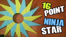 How To Make a 16-Pointed Ninja Star - Origami