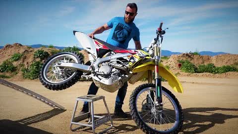 How to put dirt bike on stand - easy way
