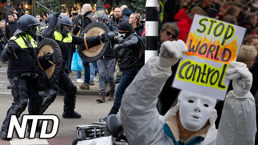Tusentals i Nederländerna trotsar demonstrationsförbud | NTD NYHETER